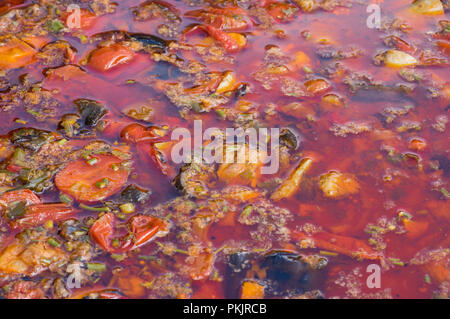 Surface d'Bograch savoureuse soupe hongroise Banque D'Images