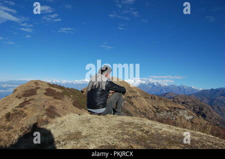 Kalinchowk, voyage au Népal Banque D'Images