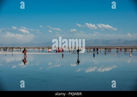 Zautra un comté de la province de Qinghai saka salt lake scenery Banque D'Images