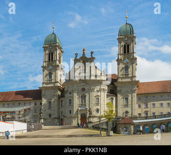 Einsiedeln, Suisse - septembre 7, 2015 : l'église de l'abbaye d'Einsiedeln. Abbaye d'Einsiedeln est un monastère bénédictin situé dans la ville de Einsiedeln dans Banque D'Images