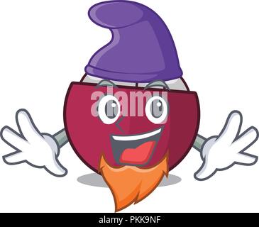 Caractère Elf mangoustan tropical isolé sur cartoon Illustration de Vecteur