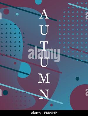 Automne arrière-plan géométrique unique avec gradient de formes. L'abstract background est adapté pour les produits typographiques, web-design, et la décoration de l'o Illustration de Vecteur