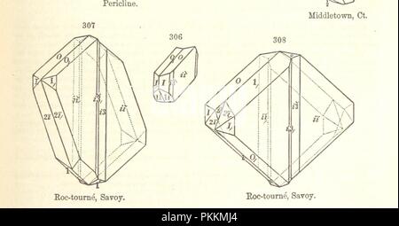 Libre à partir de la page 405 de "un système de minéralogie. La minéralogie descriptive . Par J. D. Dana . aidé par George Jarvis Pinceau . Cinquième édition. Remaniée et agrandie, etc' . Banque D'Images