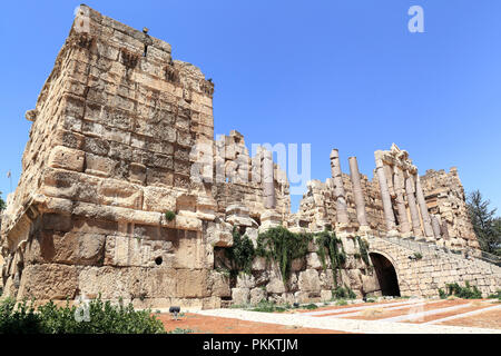 Entrée de Baalbek, vestiges romains, Liban Banque D'Images