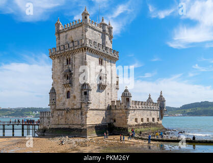 Torre de Belem ( Tour de Belém ), quartier de Belém, Lisbonne, Portugal Banque D'Images