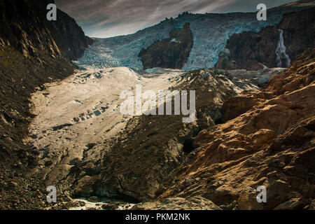 Une belle vue sur ces glaciers massice Banque D'Images