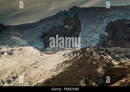 Une belle vue sur ces glaciers massice Banque D'Images