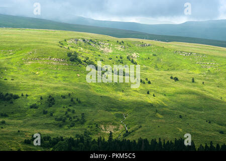 Paysage de montagne highland Lagonaki, République de Adygea, Russie Banque D'Images