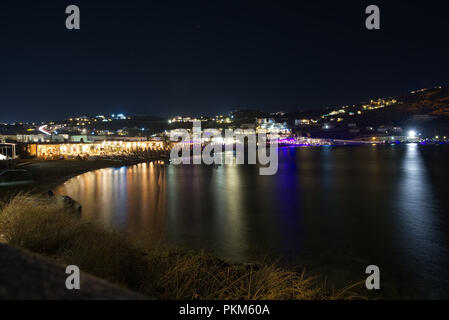 Village d'Ornos - île de Mykonos - Grèce - mer Egéé Banque D'Images