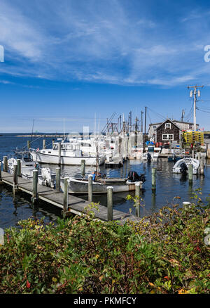 Pittoresque village de pêcheurs de Menemsha, Chilmark, Martha's Vineyard, Massachusetts, USA. Banque D'Images