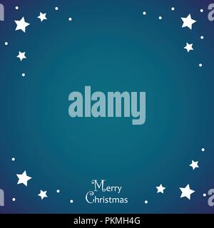 Joyeux Noël fond bleu à étoiles blanches vector illustration EPS10 Illustration de Vecteur