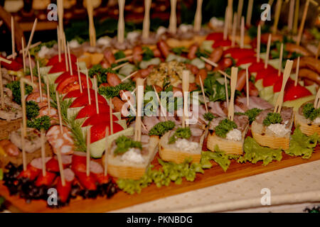 Table de mariage exquis avec des collations, des Cosaques de table. Banque D'Images