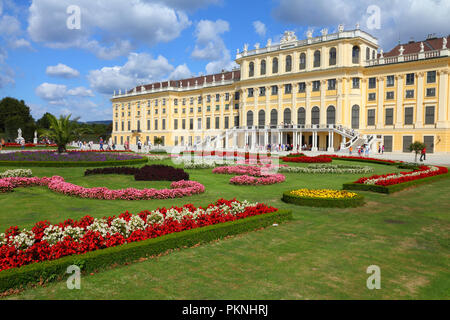 Vienne, Autriche - Palais de Schönbrunn, Site du patrimoine mondial de l'UNESCO. Banque D'Images