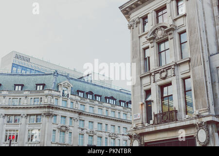 Londres, Royaume-Uni - 13 août 2018 : l'architecture au centre de Londres près de Regent Street Banque D'Images