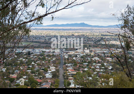 Depuis le belvédère de Tamworth sur l'Oxley belvédère Banque D'Images