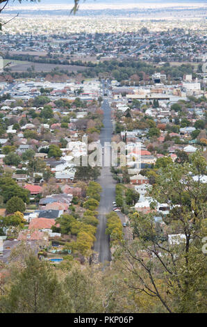 Depuis le belvédère de Tamworth sur l'Oxley belvédère Banque D'Images