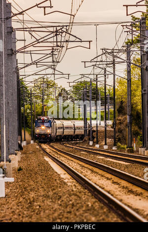 Amtrak Mystic, Connecticut, USA Banque D'Images