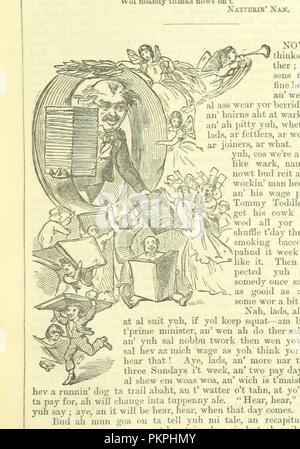 Libre à partir de la page 149 de la bande dessinée 'Tommy Toddles, Almenak foaks pour all't e Leeds (e t' Wurld) un abaght raand (1862, 1863-69, 1870-74) . Être Tommy Toddles, Eesquear' . Banque D'Images