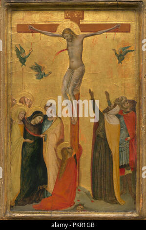 La Crucifixion. En date du : ch. 1320/1325. Dimensions : surface peinte (y compris cadre doré) : 34,9 × 22,7 cm (13 3/4 x 8 15/16 in.) total : 35,5 × 23,6 × 2,7 cm (14 × 9 × 5/16 1 1/16 in.) Encadré : 40 x 27,9 cm (15 3/4 x 11 in.). Médium : tempera sur panneau de peuplier. Musée : National Gallery of Art, Washington DC. Auteur : Bernardo Daddi. Banque D'Images