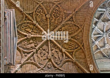 Église de San Miguel -15ème siècle, voûte de la chapelle de Nuestra Señora del Socorro, Jerez de la Frontera, province de Cadiz, Andalousie, Espagne, Europe. Banque D'Images