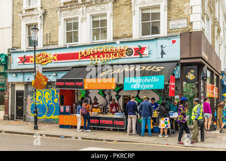 Une vue typique de Notting Hill à Londres Banque D'Images