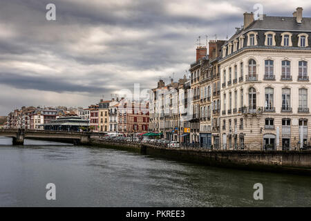 La Nive à Bayonne, France Banque D'Images