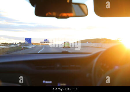 Autoroute a été conduite sur la M8 en Ecosse, Royaume-Uni Banque D'Images