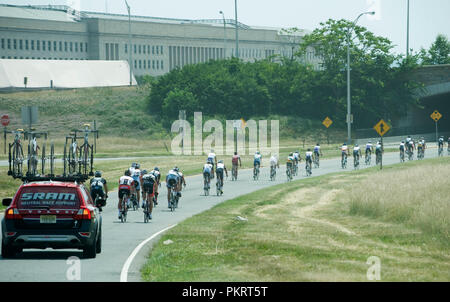 Les hommes pro domaine à l'Air Force Cycling Classic le 13 mai 2010, à Arlington, en Virginie. Banque D'Images