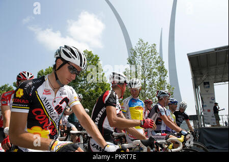 Les hommes pro domaine à l'Air Force Cycling Classic le 13 mai 2010, à Arlington, en Virginie. Banque D'Images