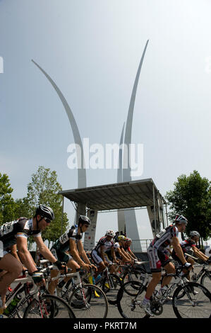 Les hommes pro domaine à l'Air Force Cycling Classic le 13 mai 2010, à Arlington, en Virginie. Banque D'Images