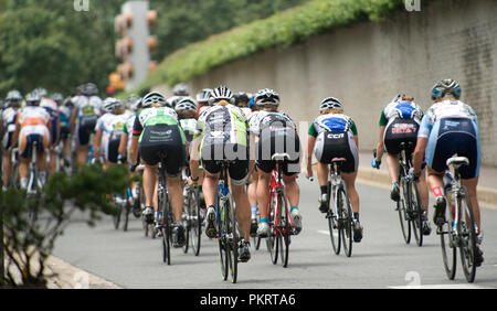 Le womens pro domaine à l'Air Force Cycling Classic le 13 mai 2010, à Arlington, en Virginie. Banque D'Images