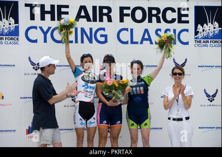 Le womens pro domaine à l'Air Force Cycling Classic le 13 mai 2010, à Arlington, en Virginie. Banque D'Images