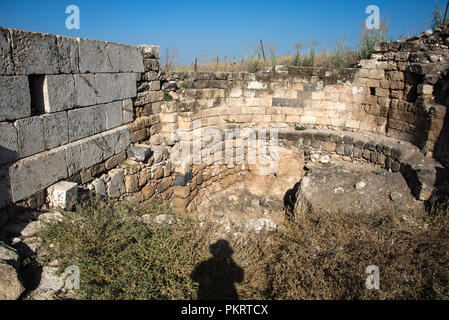 Église Byzantine d'excavation, vallée de Jezreel, Israël Banque D'Images