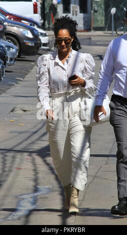 Tracee Ellis Ross arrive à ABC Studios pour une comparution sur "Jimmy Kimmel Live !" En vedette : Tracee Ellis Ross Où : Hollywood, California, United States Quand : 14 août 2018 Source : WENN.com Banque D'Images