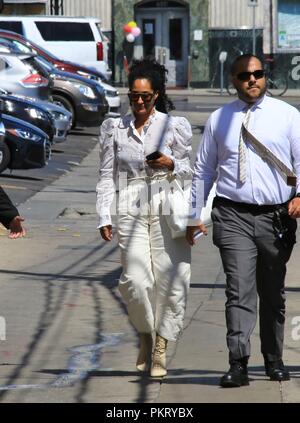 Tracee Ellis Ross arrive à ABC Studios pour une comparution sur "Jimmy Kimmel Live !" En vedette : Tracee Ellis Ross Où : Hollywood, California, United States Quand : 14 août 2018 Source : WENN.com Banque D'Images