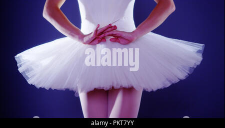 Closeup of woman wearing tutu debout sur la pointe des pieds Banque D'Images