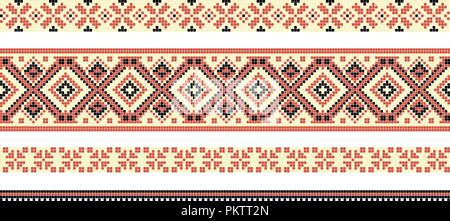 Pour motif de broderie traditionnelle ukrainienne la broderie Illustration de Vecteur