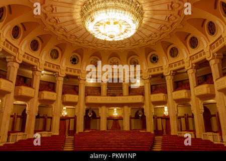 L'intérieur du hall Rosetti Palais du Parlement, de la Chambre de la République, Bucarest, Roumanie. Banque D'Images