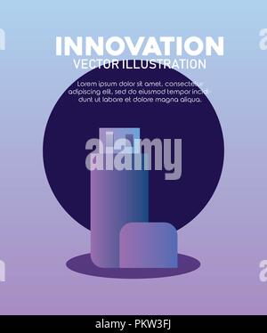L'infographie de l'innovation et technologie concept avec usb sur fond violet, design coloré. vector illustration Illustration de Vecteur