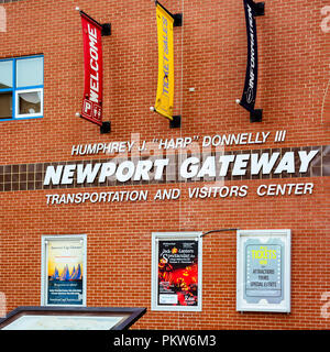 Newport, RI/USA - 23 octobre 2014 : Newport Gateway Transportation and Visitors Center, Newport, RI. Banque D'Images