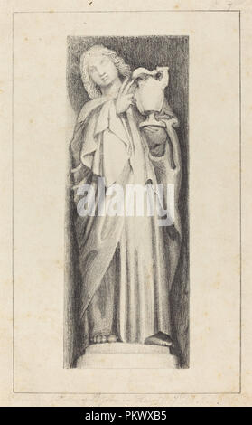 Saint John, à partir de la chapelle d'Henri le septième de l'abbaye de Westminster. En date du : publié 1829. Technique : lithographie [la preuve avant les lettres]. Musée : National Gallery of Art, Washington DC. Auteur : Maria Denman après John Flaxman. Banque D'Images