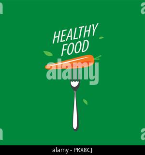 Logo vector la saine alimentation Illustration de Vecteur