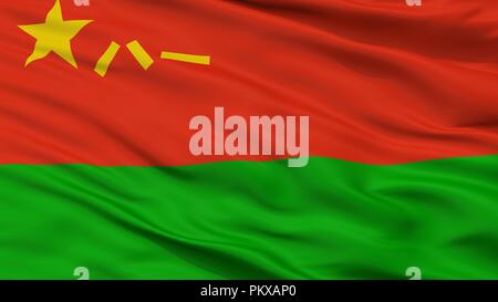 La Force terrestre de Chine Drapeau, vue rapprochée, 3D Rendering Banque D'Images