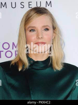 Los Angeles, CA. 15 Sep, 2018. Kristen Bell pour des arrivées au National Women's History Museum 7th Annual Women Making History Awards, le Beverly Hilton, Los Angeles, CA Septembre 15, 2018. Credit : Elizabeth Goodenough/Everett Collection/Alamy Live News Banque D'Images