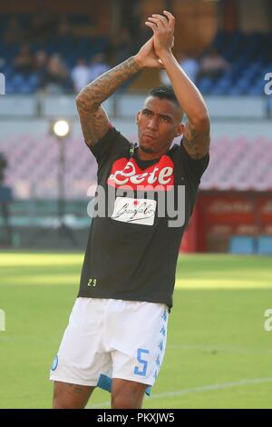 Campania, Italie. 15 septembre 2018. Serie A italienne football match Naples - Fiorentina au stade San Paolo en ALLAN photo Credit : Antonio Balasco/Alamy Live News Banque D'Images