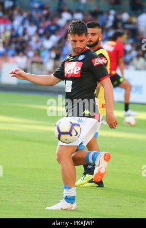 Campania, Italie. 15 septembre 2018. Serie A italienne football match Naples - Fiorentina au stade San Paolo dans photo DRIES MERTENS Crédit : Antonio Balasco/Alamy Live News Banque D'Images