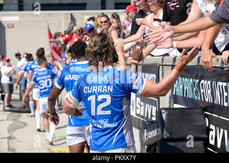 Lamport Stadium à Toronto, Ontario, Canada, le 15 septembre 2018. Les joueurs du Toulouse Olympique au cours de Toronto Wolfpack v dans le Toulouse Olympique Super 8'S les qualifications. Credit : Touchlinepics/Alamy Live News Banque D'Images