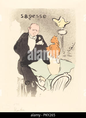 La sagesse (Sagesse). En date du : 1893. Technique : lithographie 5 couleurs. Musée : National Gallery of Art, Washington DC. Auteur : Henri de Toulouse-Lautrec. Banque D'Images