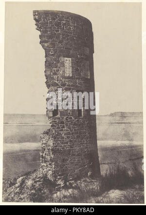 Tour frappée par la foudre, Saint-Ouen Bay. En date du : 1854. Dimensions : image : 28,8 x 19,5 cm (7 5/16 x 11 11/16 in.) mat : 43,2 x 35,6 cm (17 x 14 in.) Encadré : 66 x 55,9 cm (26 x 22 in.). Médium : sur papier salé à partir d'impression papier ciré-négatif. Musée : National Gallery of Art, Washington DC. Auteur : THOMAS SUTTON. Banque D'Images