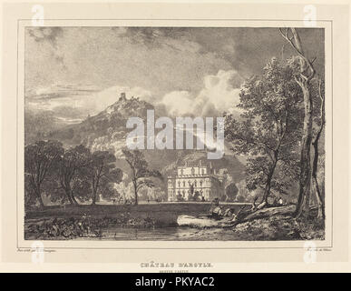 Chateau d'Argyle. En date du : 1826. Technique : lithographie. Musée : National Gallery of Art, Washington DC. Auteur : Pesne après François Alexandre Pernot. Banque D'Images